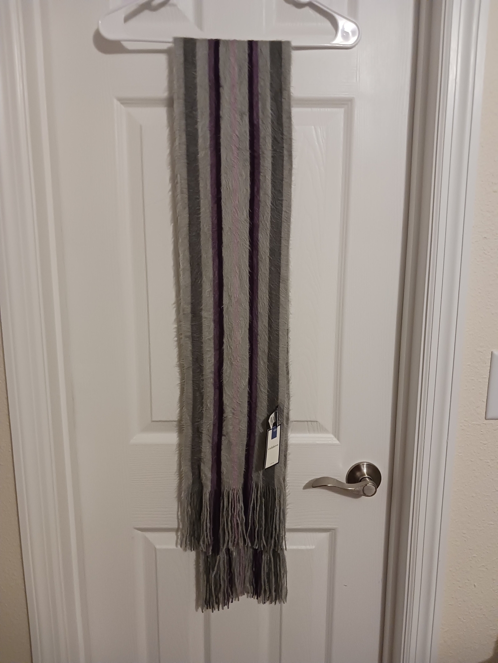croft & barrow Gray Purple Black Stripes Super Soft NWT